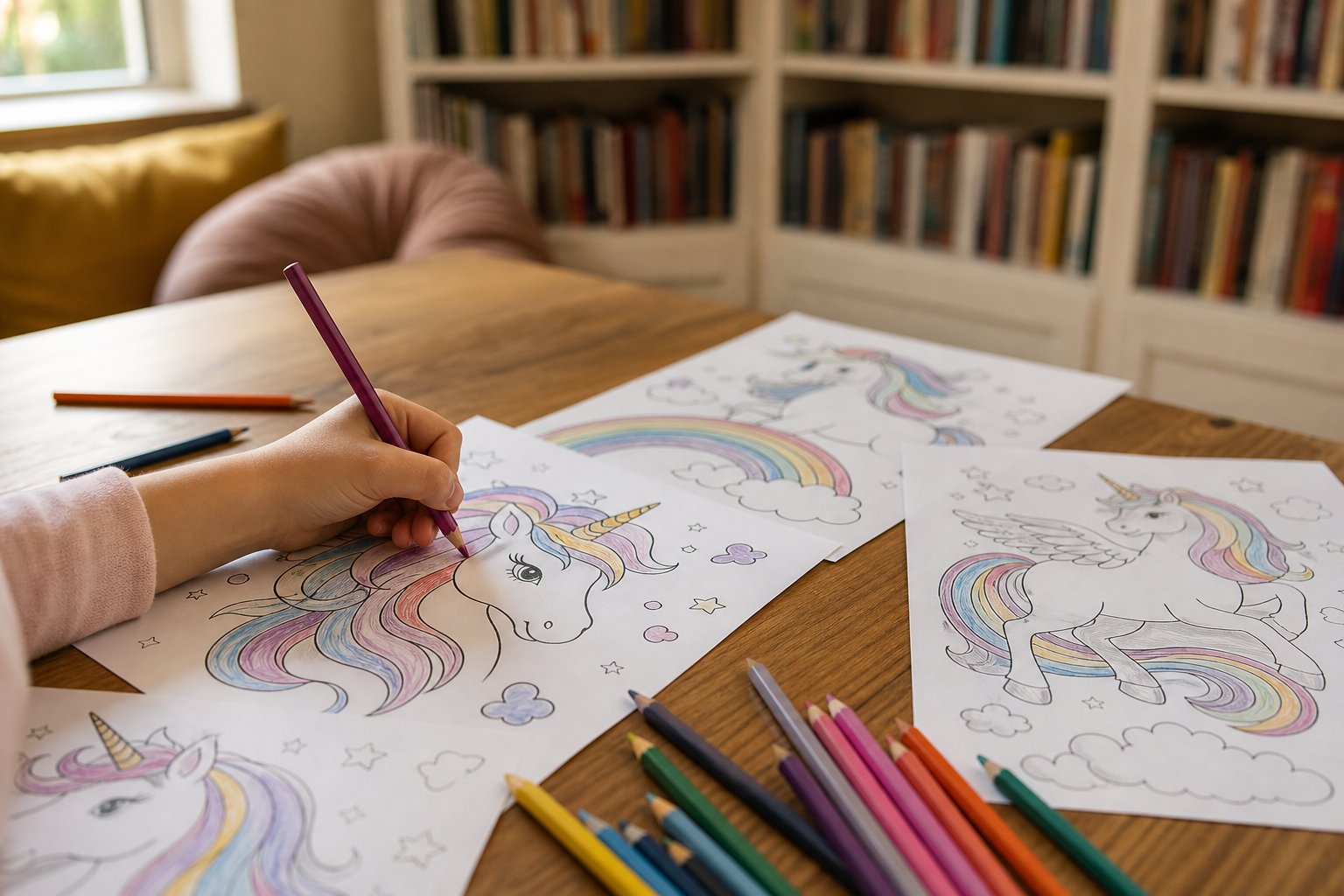 Le coloriage licorne s’adapte à l’âge et au support